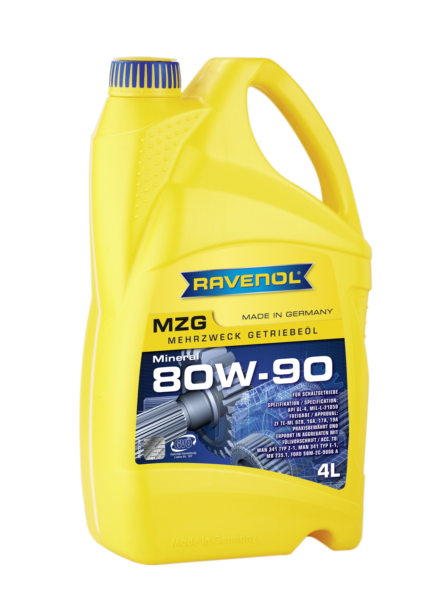 SAE 80W-90 4L GETRIEBEOEL MZG GL-4 NEW ТРАНСМИССИОННОЕ МАСЛО, 4014835734692