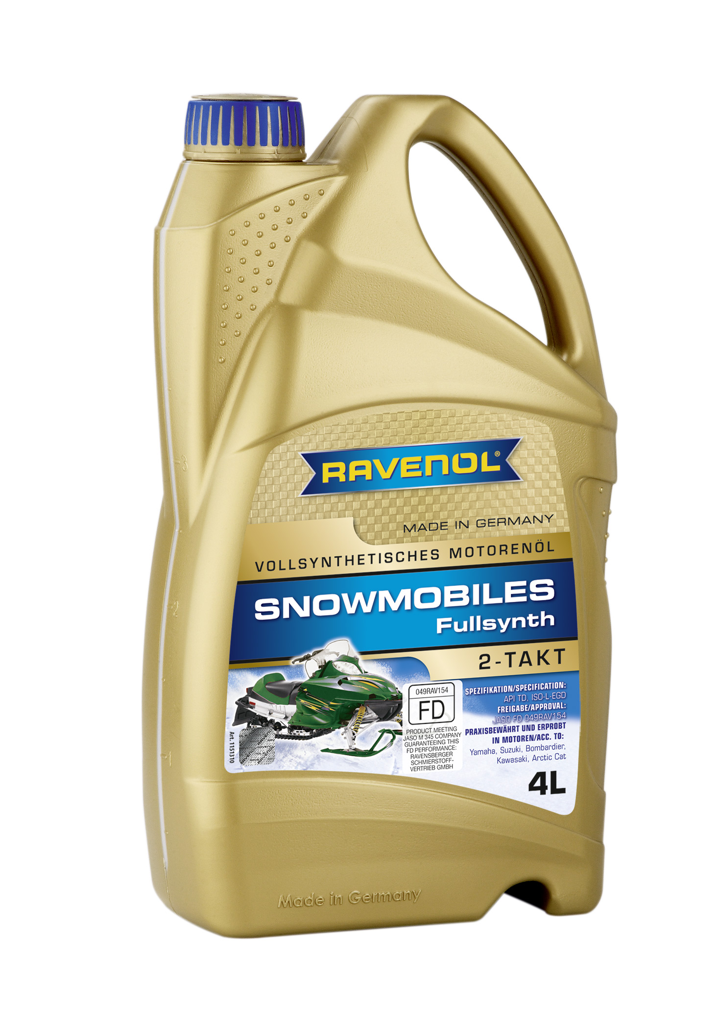 4L 2- SNOWMOBILES FULLSYNTH. 2-TAKT NEW МАСЛО ДЛЯ ТАКТ СНЕГОХОДОВ, 4014835727991