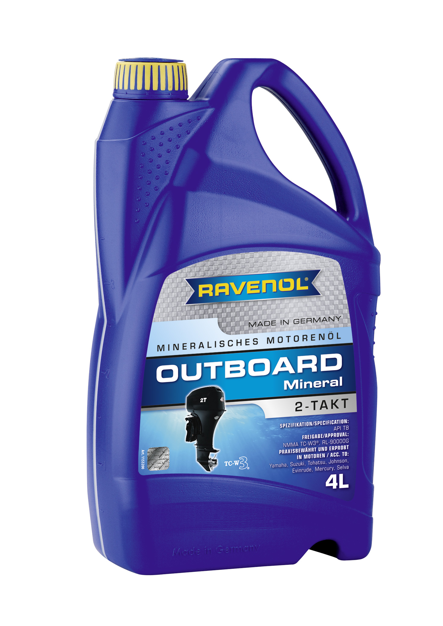 Моторное масло RAVENOL Outboardoel 2T Mineral, 4л, 4014835728998