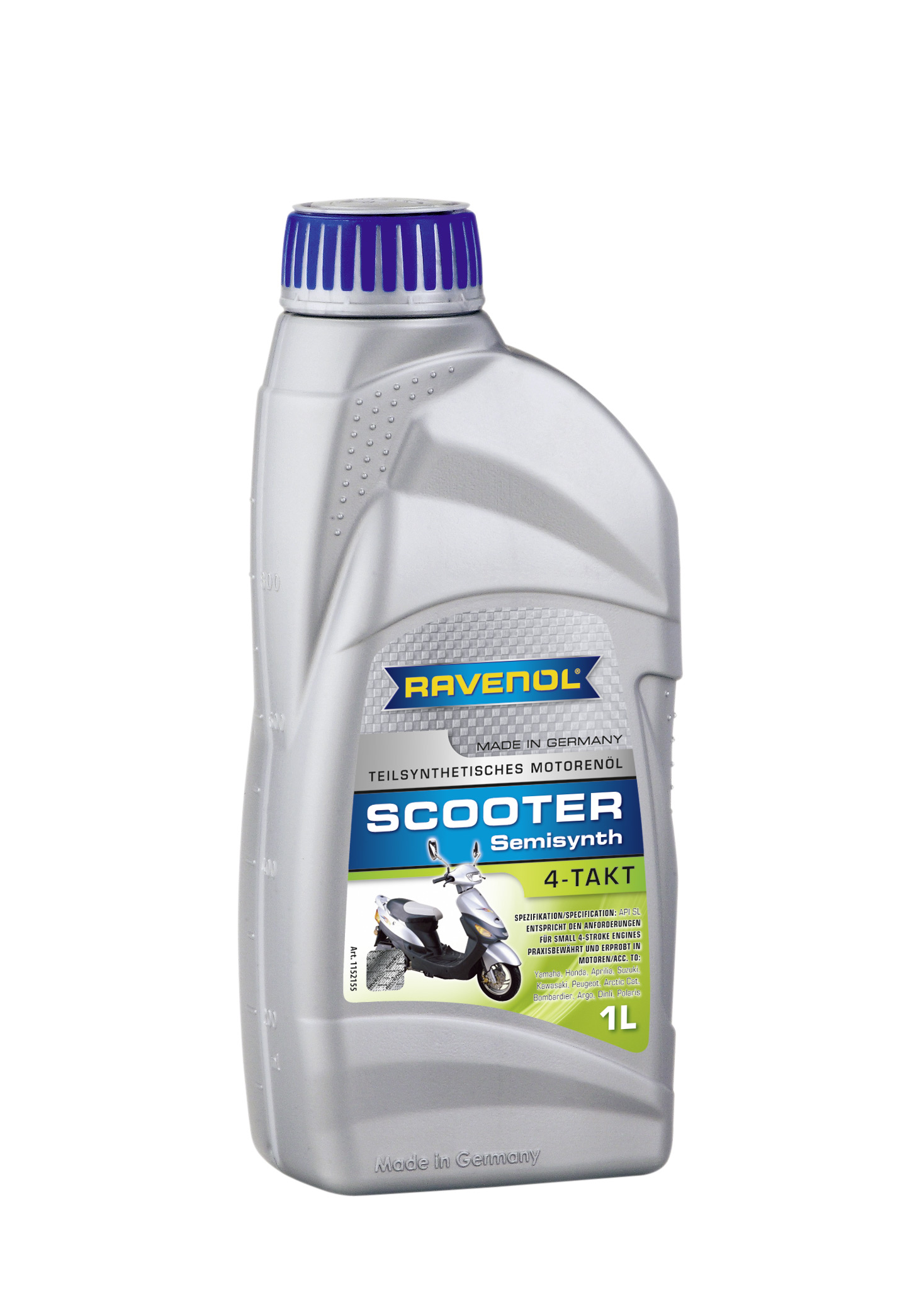 Моторное масло RAVENOL SCOOTER 4-Takt Teilsynth, 1л, 4014835728219