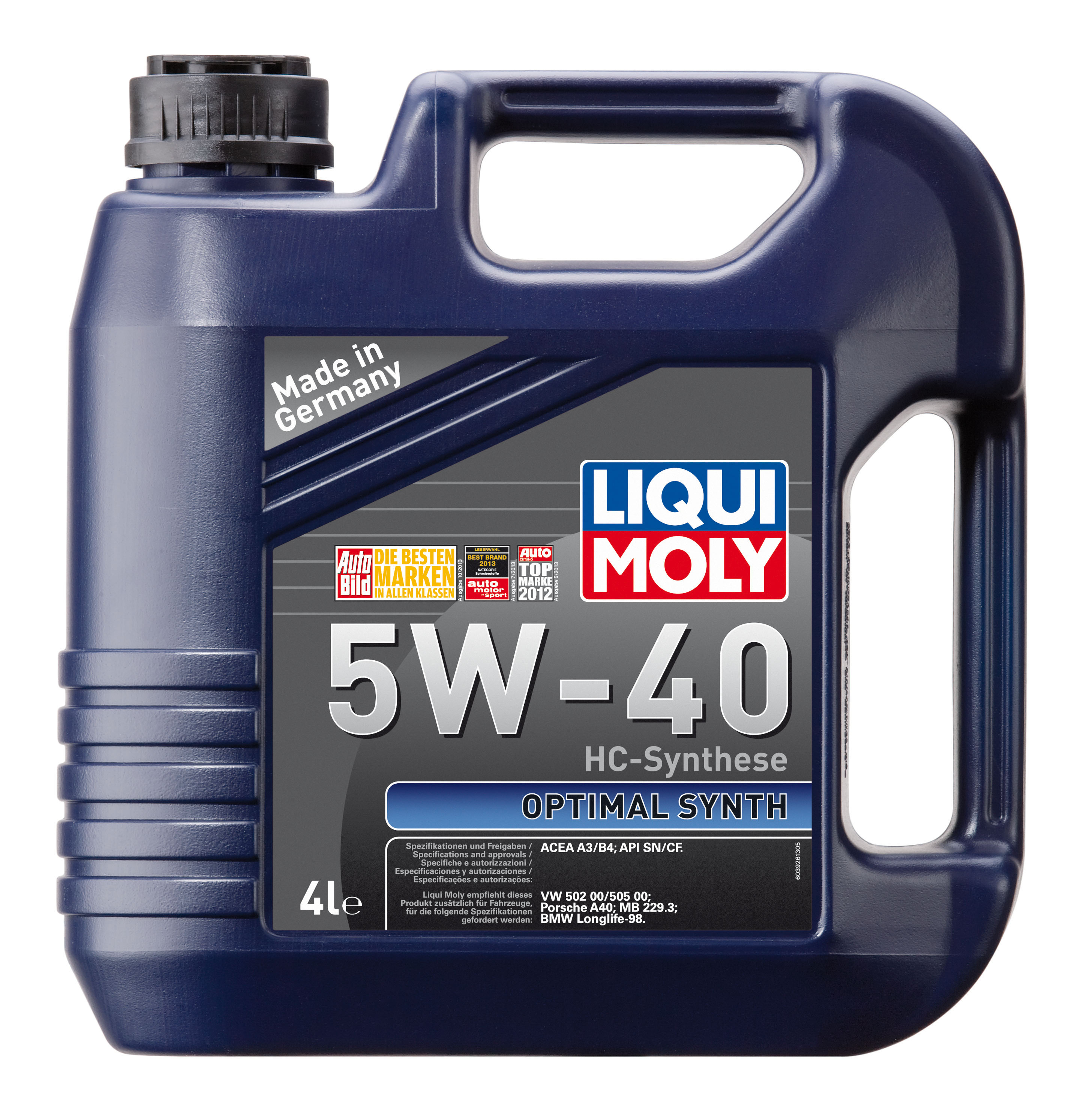 5W-40 4L OPTIMAL SYNTH МАСЛО МОТОРНОЕ СИНТЕТИЧЕСКОЕ, 3926