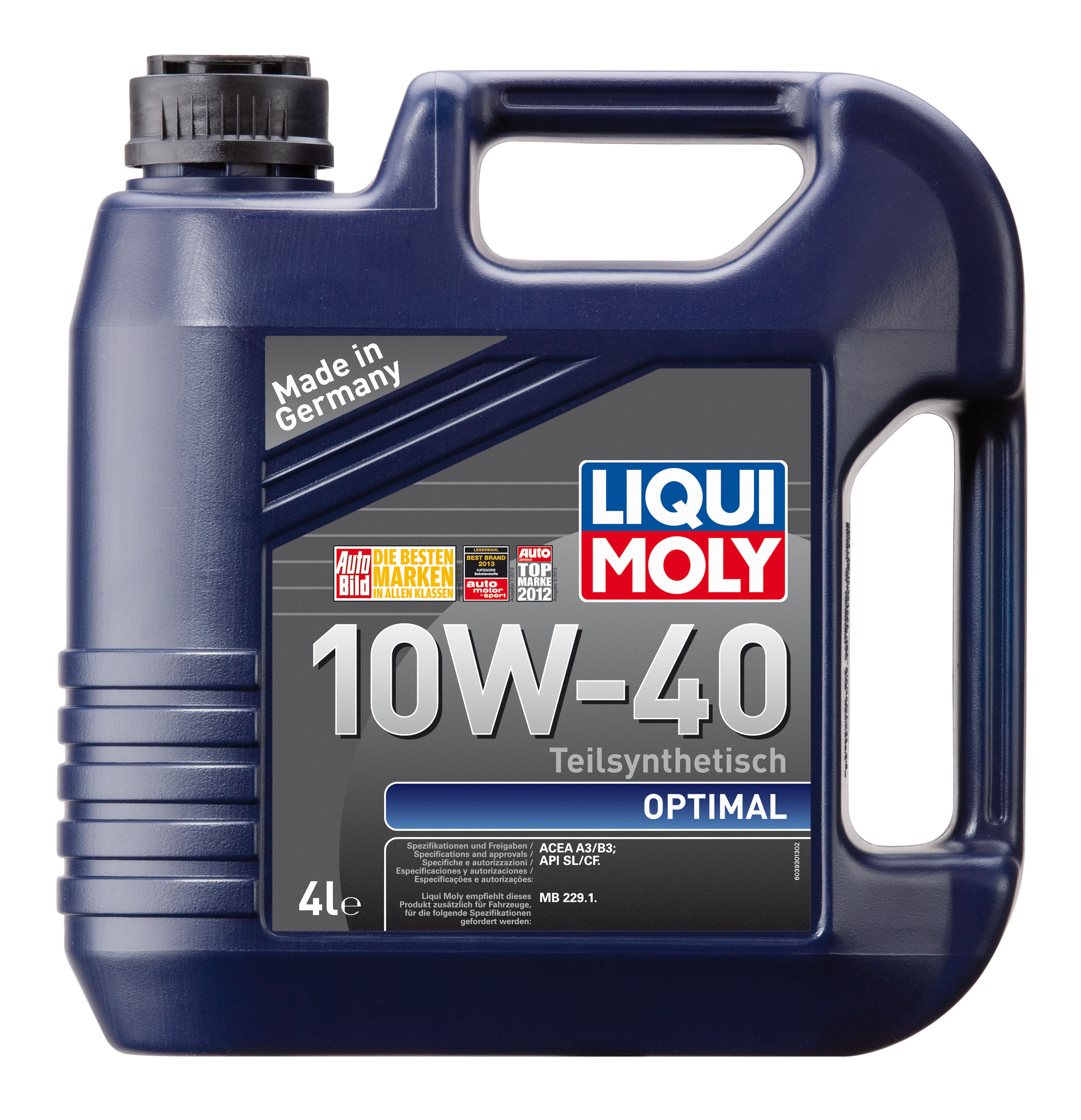 10W-40 4L OPTIMAL , CF/SL МАСЛО МОТОРНОЕ ПОЛУСИНТЕТИЧЕСКОЕ,, 3930