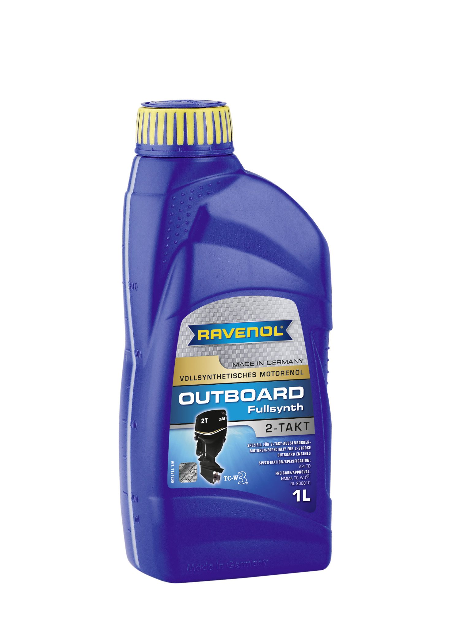 Моторное масло RAVENOL Outboardoel 2T Fullsynth, 1л, 4014835727618