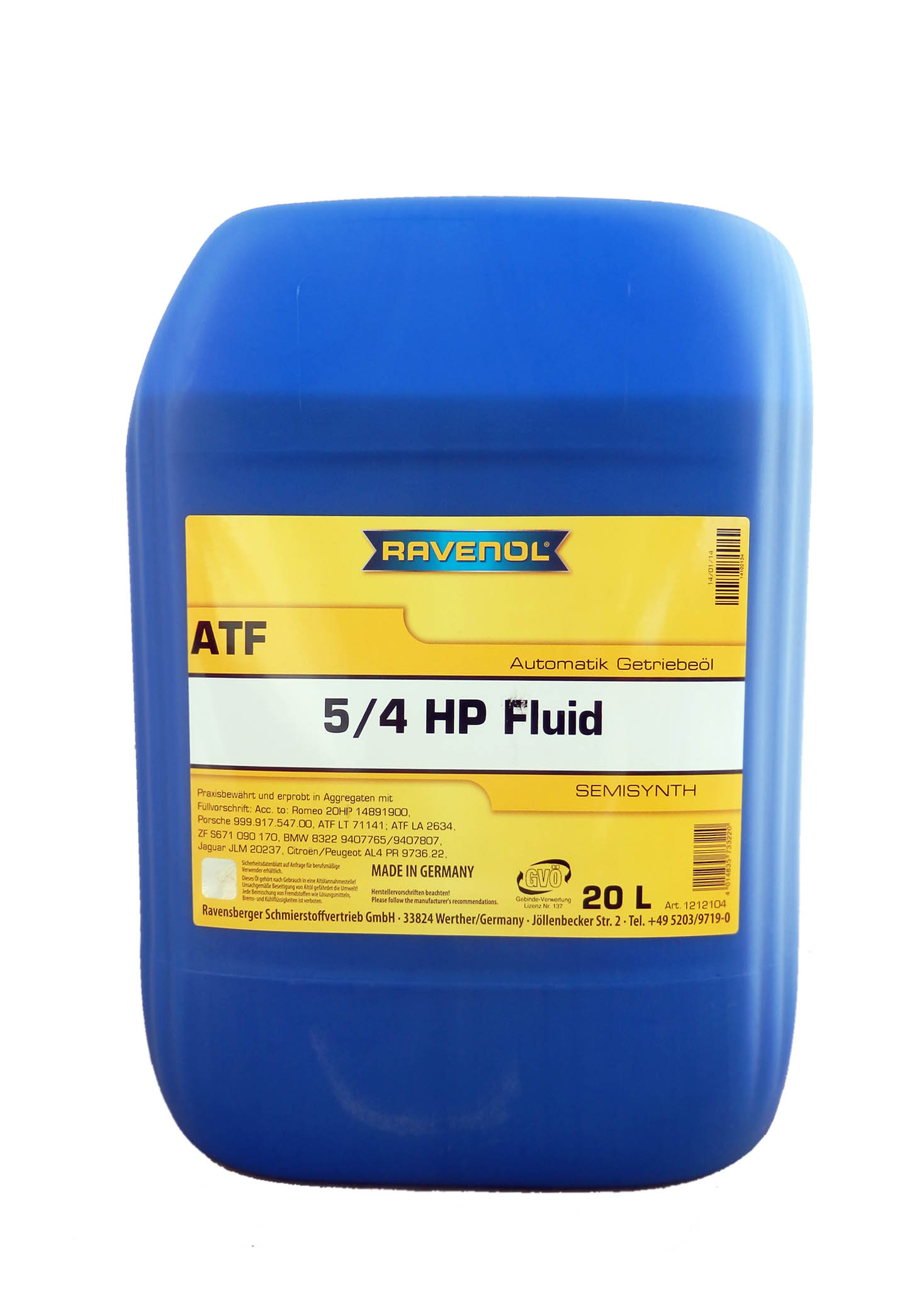 20L ATF 5/4 HP FLUID NEW ТРАНСМИССИОННОЕ МАСЛО, 4014835733220