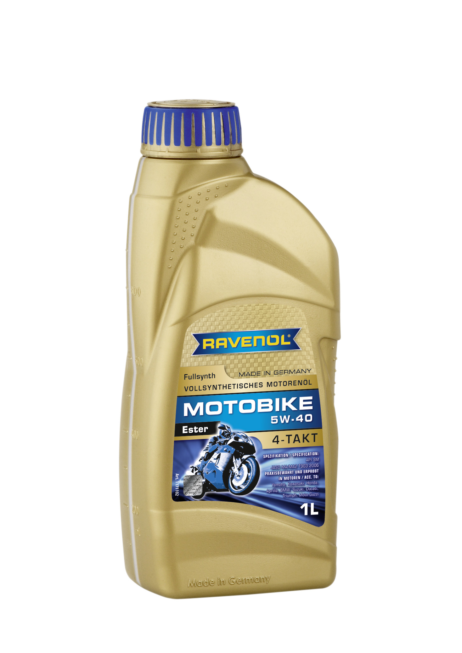SAE 5W-40 1L MOTOBIKE 4-T ESTER NEW МОТОРНОЕ МАСЛО, 4014835730717