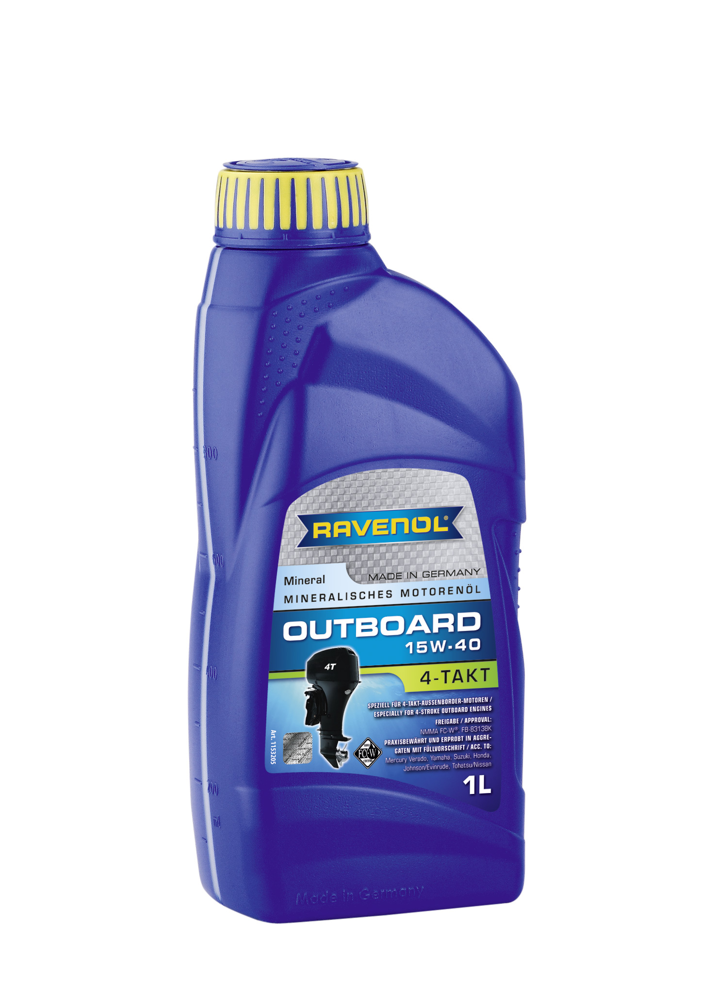 Моторное масло RAVENOL Outboardoel 4T SAE 15W-40, 1л, 4014835729216