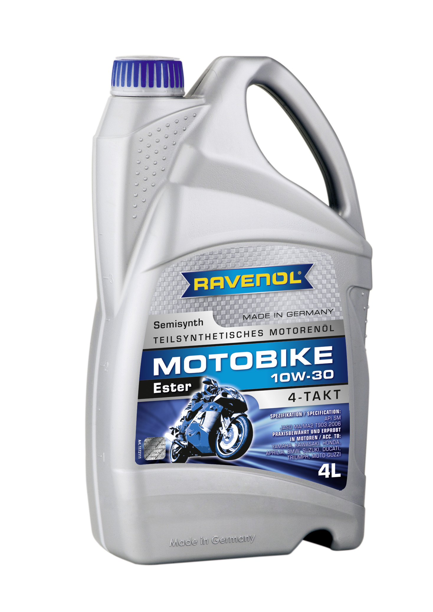 Моторное масло RAVENOL MOTOBIKE 4-T Ester SAE 10W-30, 4л, 4014835731097
