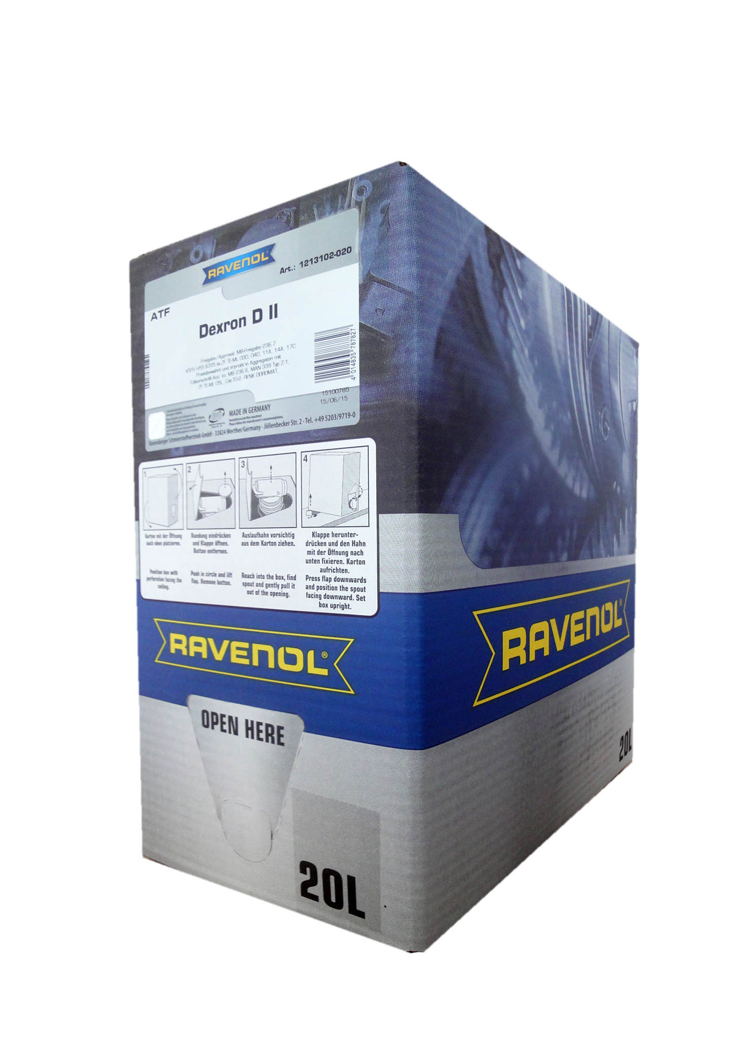 20L ATF DEXRON DII ECOBOX ТРАНСМИССИОННОЕ МАСЛО, 4014835787827