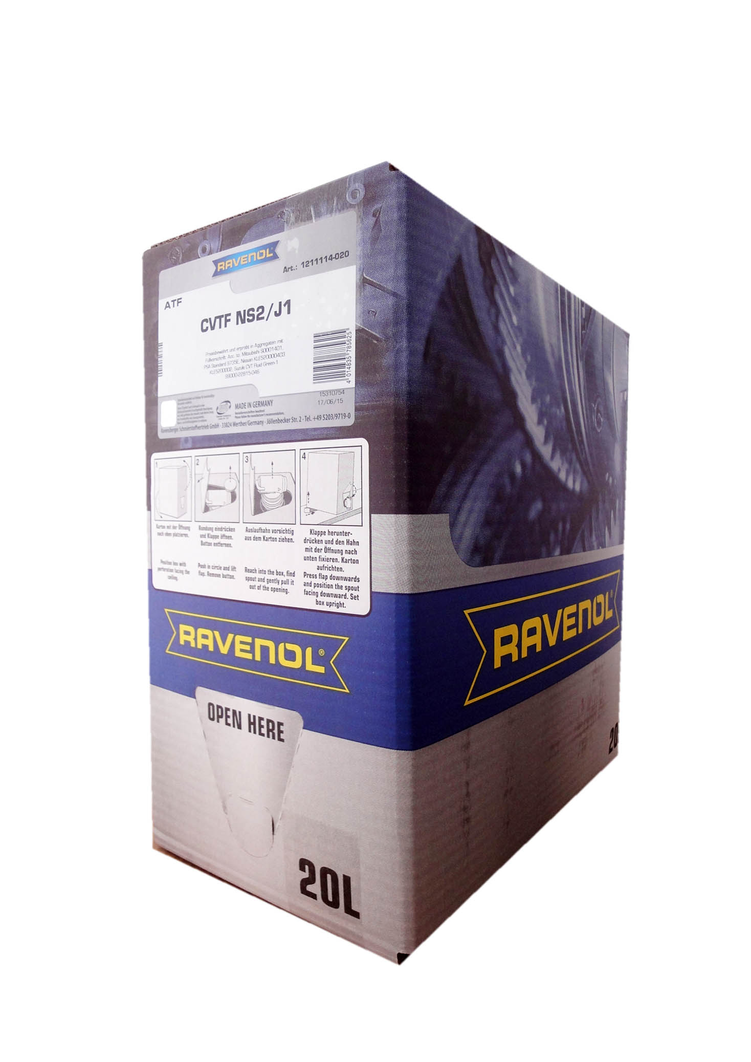 20L CVTF NS2/J1 FLUID ECOBOX ТРАНСМИССИОННОЕ МАСЛО, 4014835785625