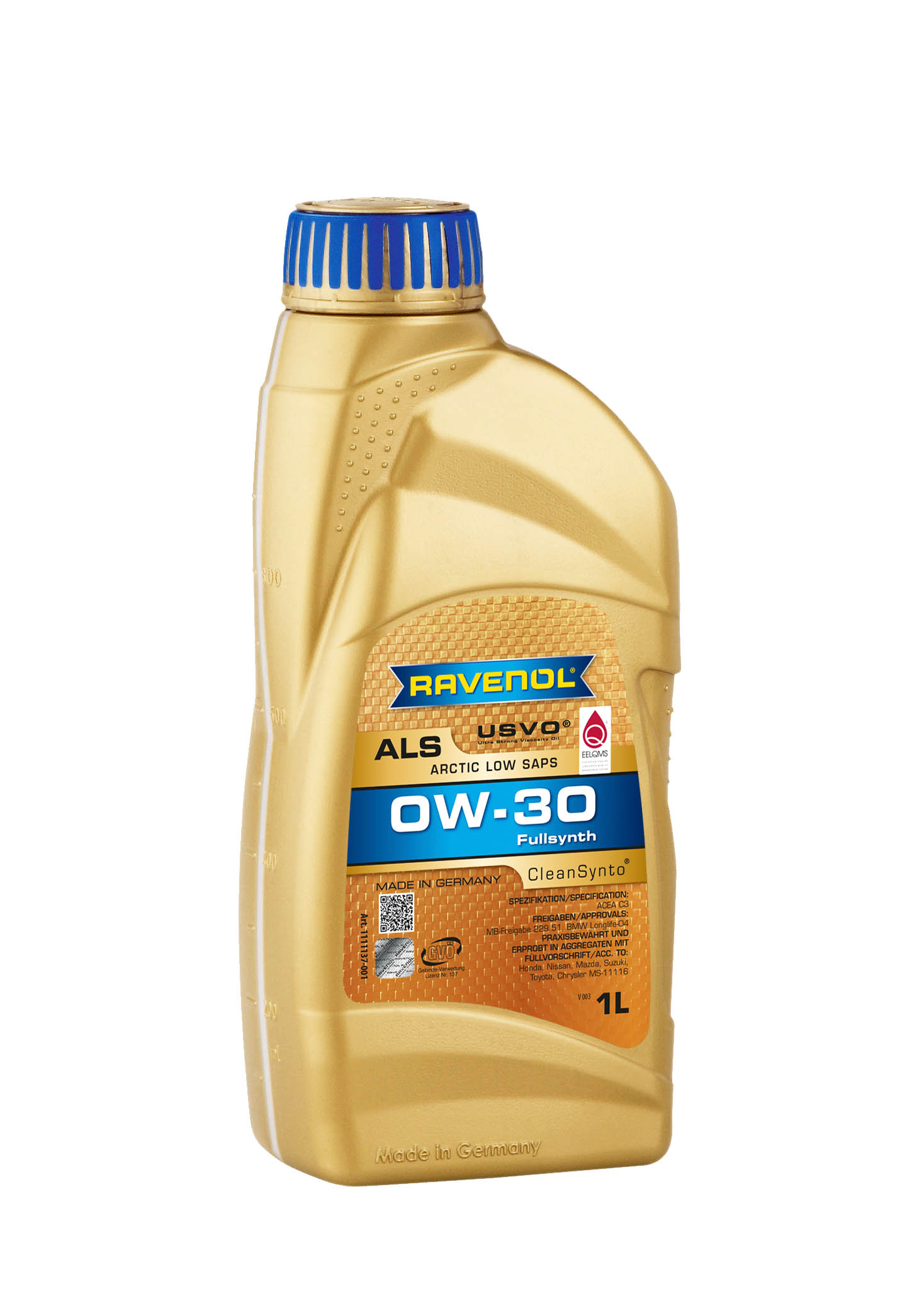 Моторное масло RAVENOL Arctic Low SAPS ALS SAE 0W-30, 1л, 4014835797710a
