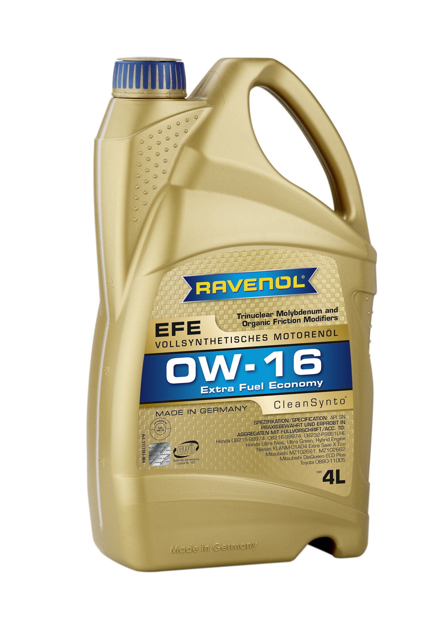 SAE 0W-16 4L EFE EXTRA FUEL ECONOMY NEW МОТОРНОЕ МАСЛО, 4014835802698