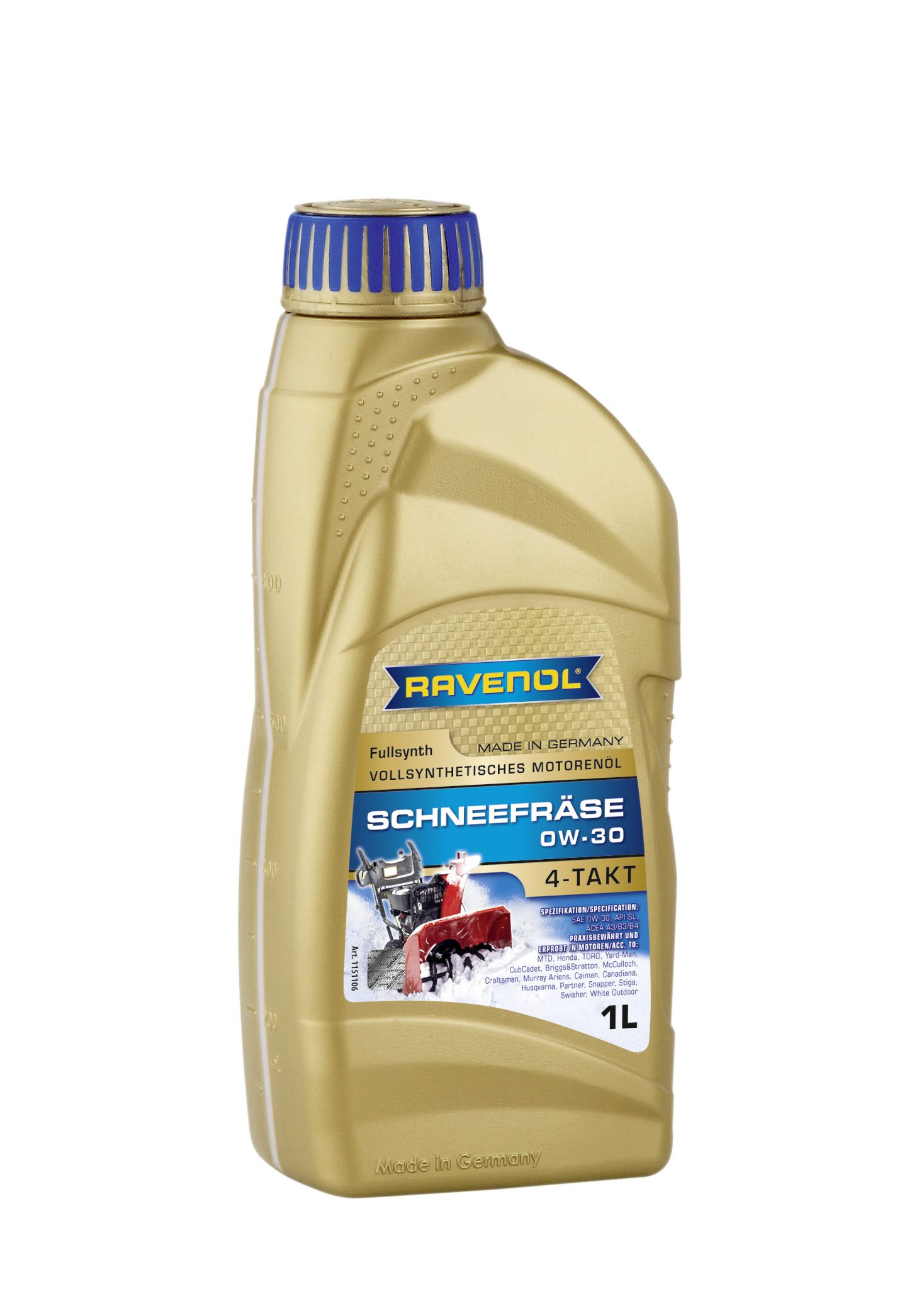 Ravenol 0w30 1 л 4- schneefraese 4-takt new масло для такт снегоуб.техники 4014835727410, 4014835727410