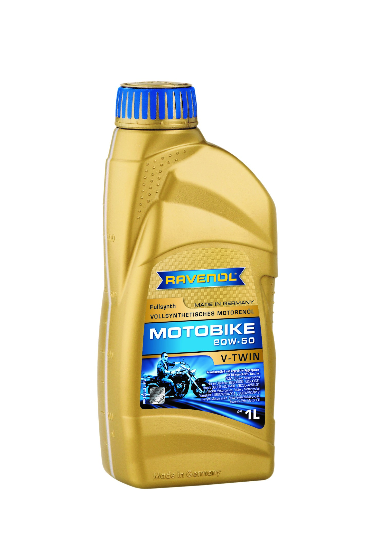 Моторное масло RAVENOL Motobike V-Twin SAE 20W-50 Fullsynth, 1л, 4014835803251