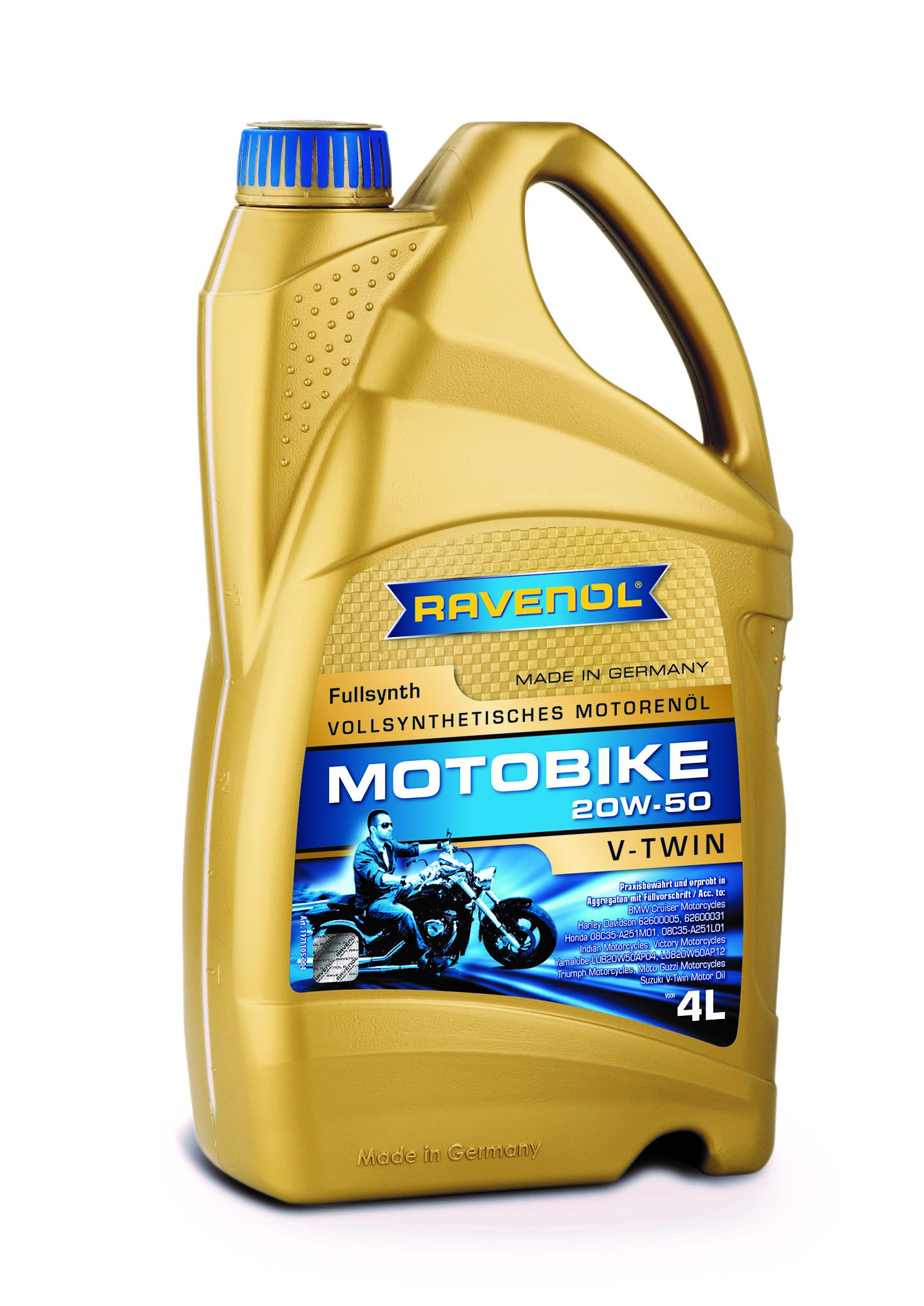 SAE 20W-50 4L MOTOBIKE V-TWIN FULLSYNTH NEW МОТОРНОЕ МАСЛО, 4014835803268