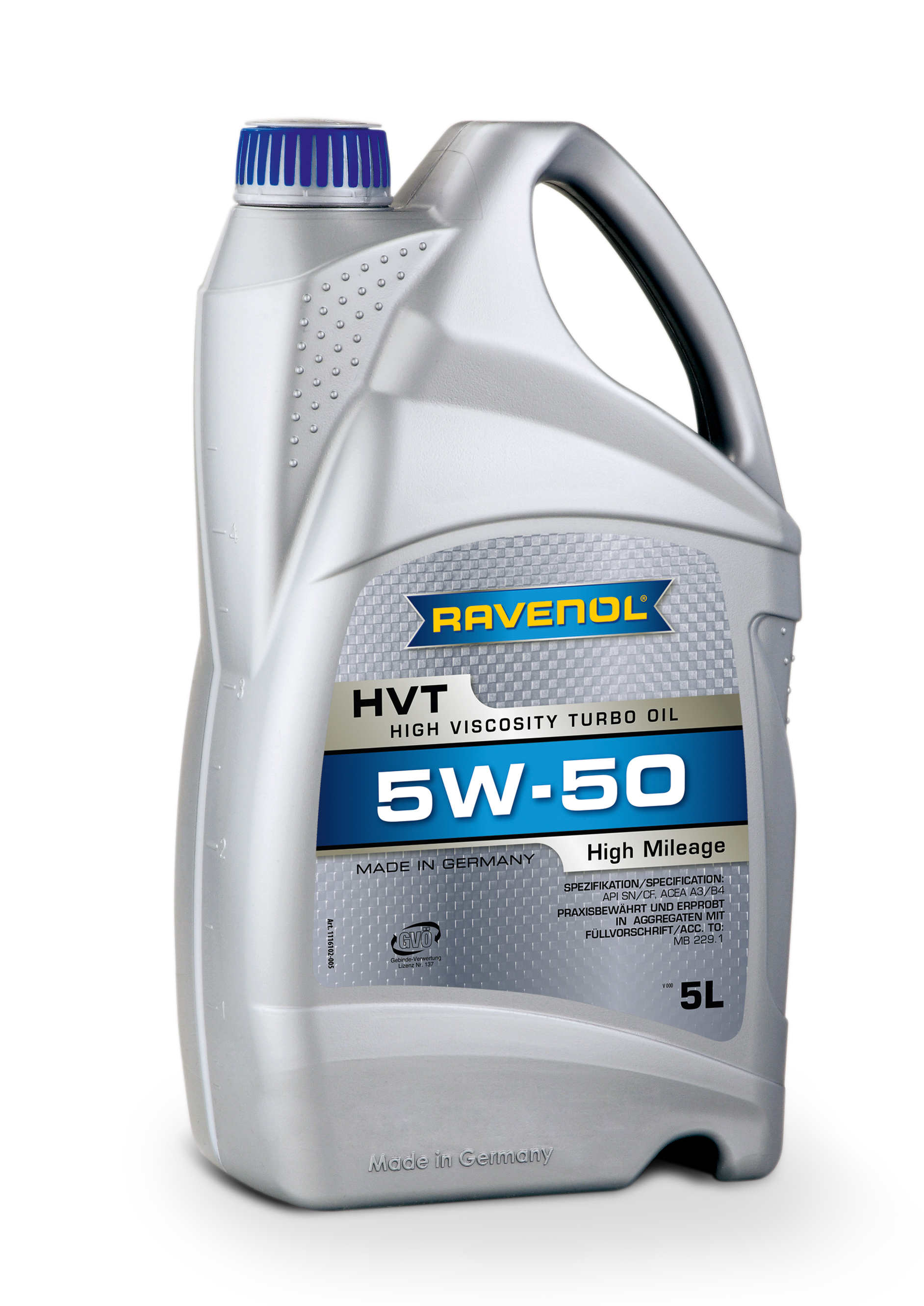 SAE 5W-50 5L HVT HIGH VISCOSITY TURBO OIL NEW МОТОРНОЕ МАСЛО, 4014835802933