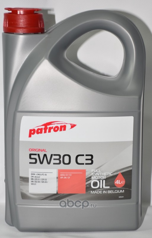Моторное масло PATRON ORIGINAL C3 , 5W30C34LORIGINAL