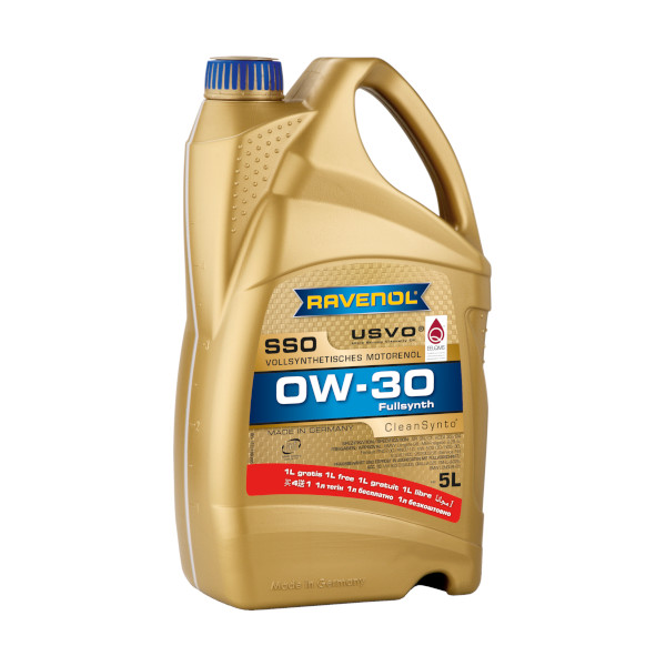 Моторное масло RAVENOL SSO SAE 0W-30, 5л, 4014835851535