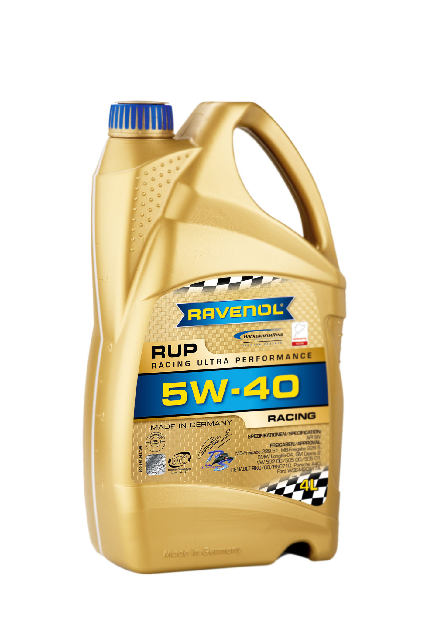 Моторное масло RAVENOL RUP Racing Ultra Performance SAE 5W-40, 4л, 4014835853317