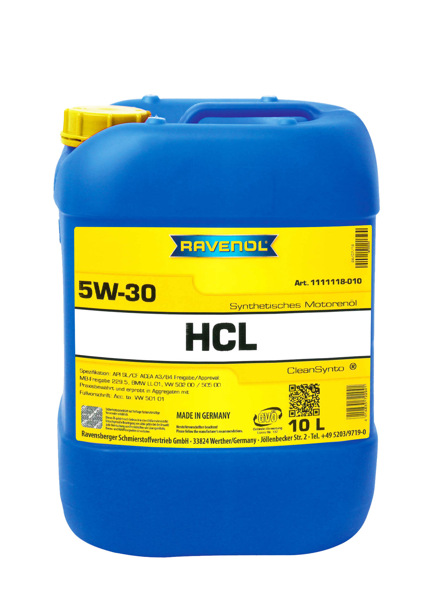 SAE 5W-30 10l HCL Export, 4014835722941
