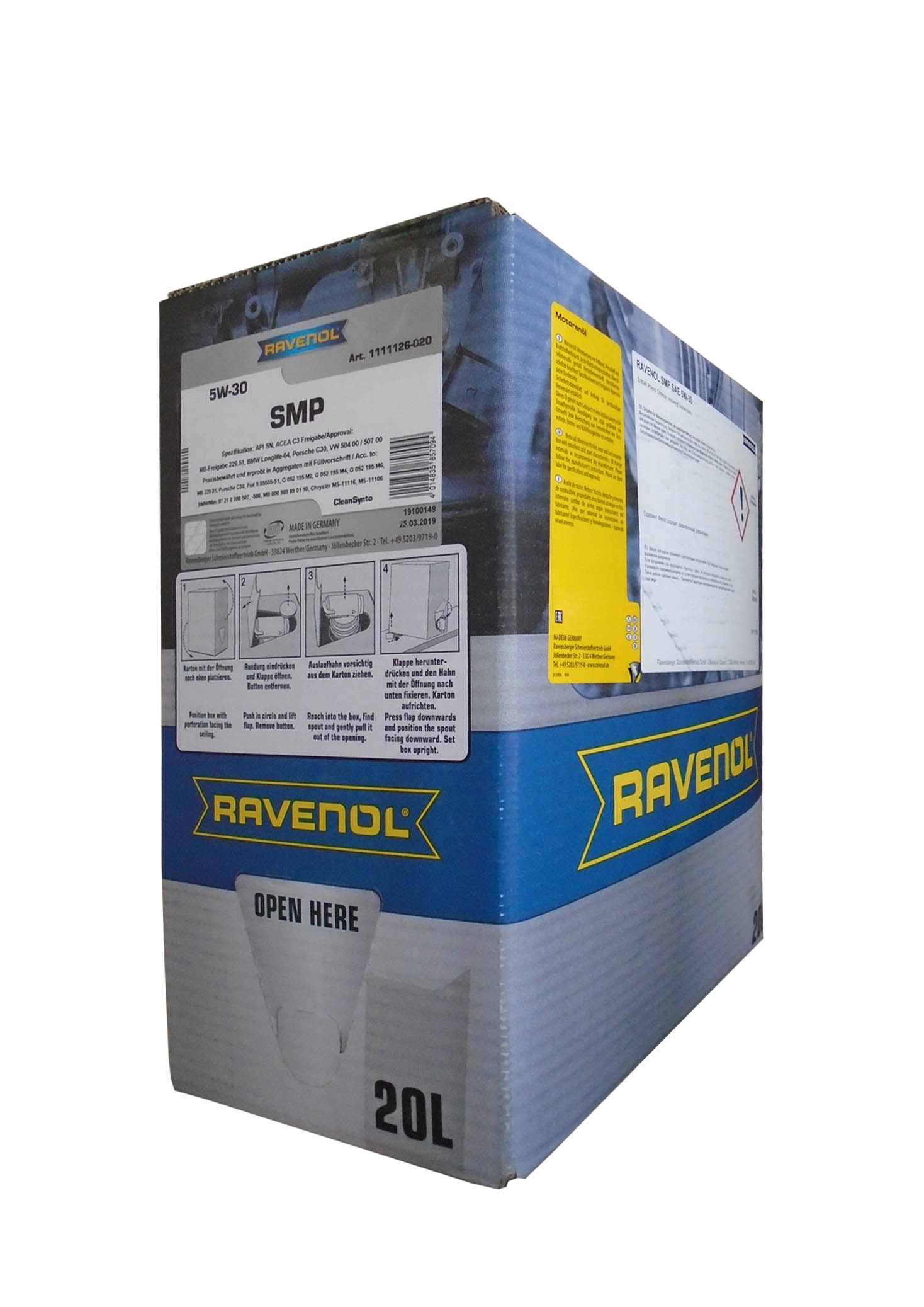 SAE 5W-30 20L SMP ECOBOX МОТОРНОЕ МАСЛО, 4014835857094