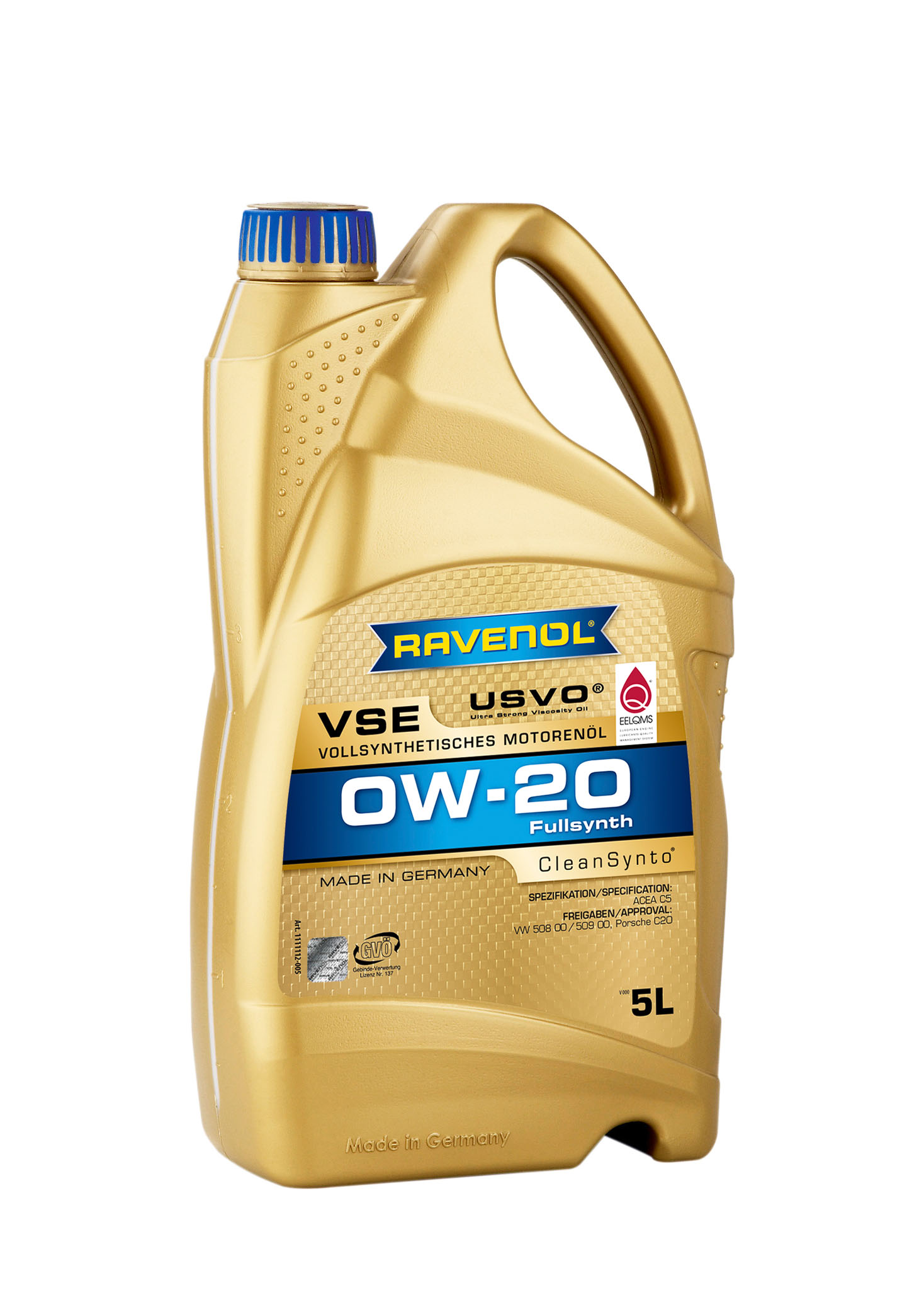 Моторное масло RAVENOL VSE SAE 0W-20 (5л), шт, 4014835862098