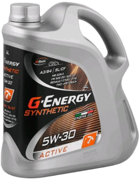 5W30 СИНТ.4L SYNTHETIC ACTIVE G-ENERGY МАСЛО МОТОРНОЕ, 253142405
