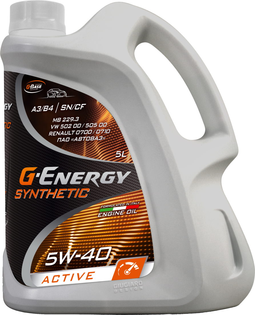 5W-40 5L G-ENERGY SYNTHETIC ACTIVE API SN/CF ACEA A3/B4 МАСЛО МОТОР. СИНТЕТИЧ., 253142411