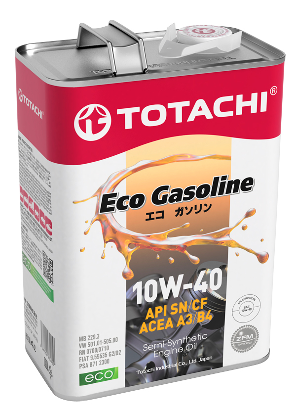 Моторное масло TOTACHI ECO GASOLINE 10W-40, 4л, 10904