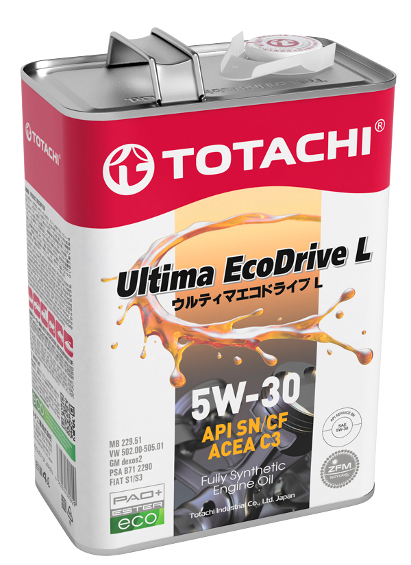 Моторное масло TOTACHI ULTIMA ECODRIVE L 5W-30, 4л, 12104