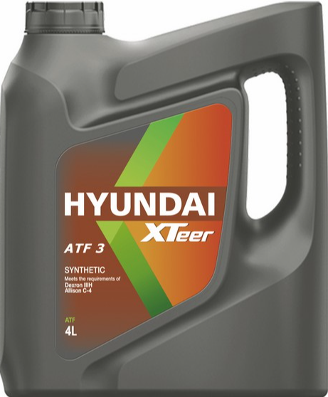 HYUNDAIXTEER ATF 3, 4 Л, ТРАНСМИССИОННОЕ МАСЛО ДЛЯ АКПП СИНТЕТИЧЕСКОЕ, 1041009
