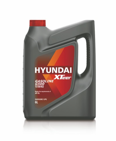 Моторное масло HYUNDAI XTeer GASOLINE G500 10W-40, 6л, 1061044