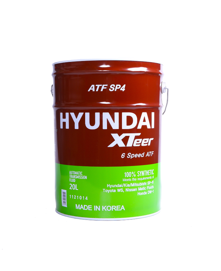 HYUNDAIXTEER ATF SP4,20 Л, ТРАНСМИССИОННОЕ МАСЛО ДЛЯ АКПП СИНТЕТИЧЕСКОЕ, 1121014