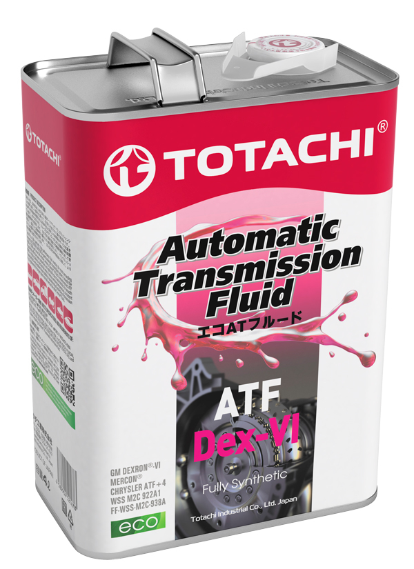 Трансмиссионное масло TOTACHI ATF DEX-VI, 4л (старый номер 4589904521478), 20904