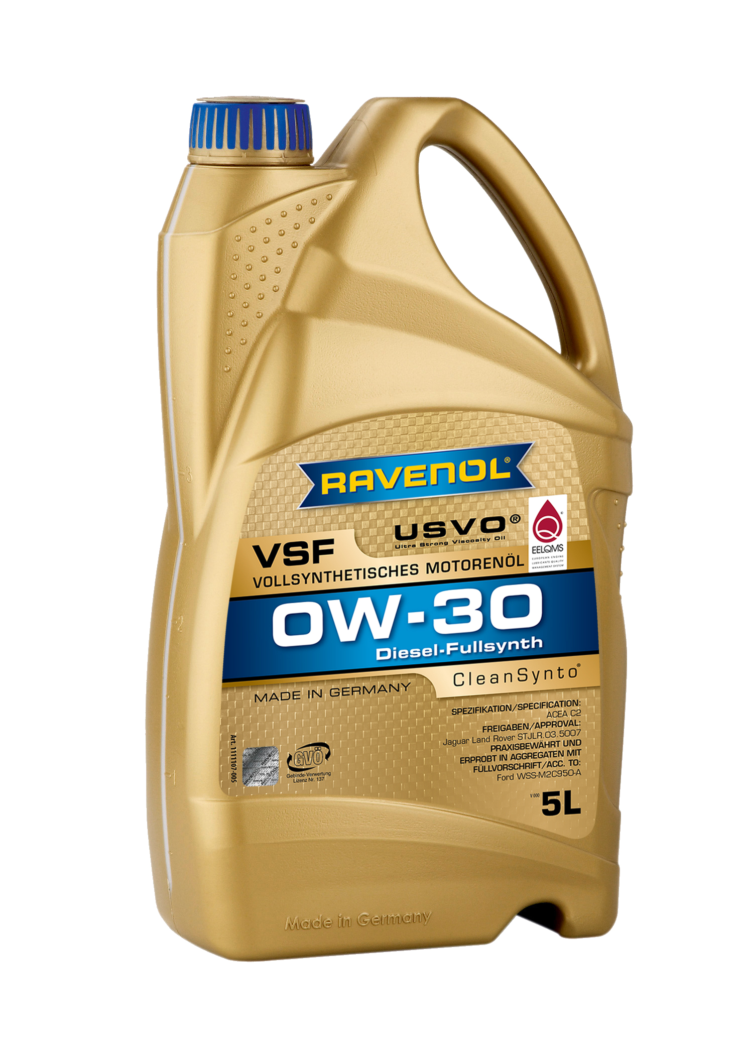 Моторное масло RAVENOL VSF SAE 0W-30 (5л), шт, 4014835853973