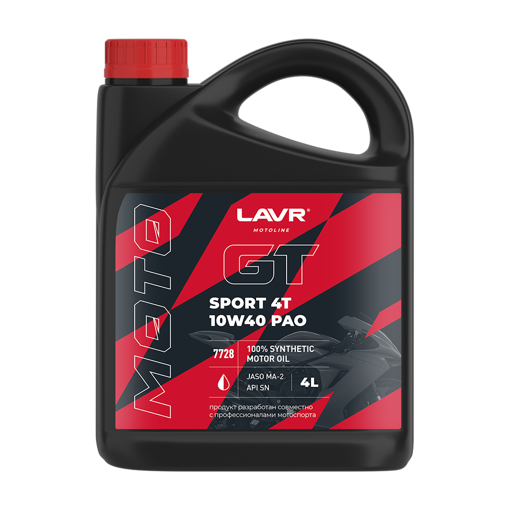 Моторное масло LAVR GT STREET 4T 10W-40, 4л, LN7728