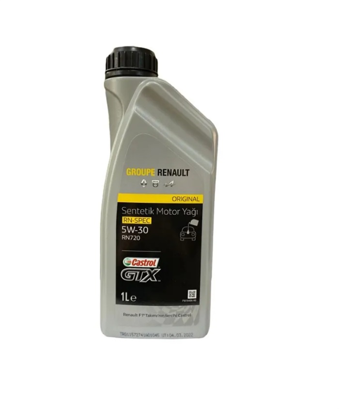 5W30 1L RENAULT - CASTROL GTX RN-SPECRN 720 МОТОРНОЕ МАСЛО (ТУРЦИЯ), 7711943759