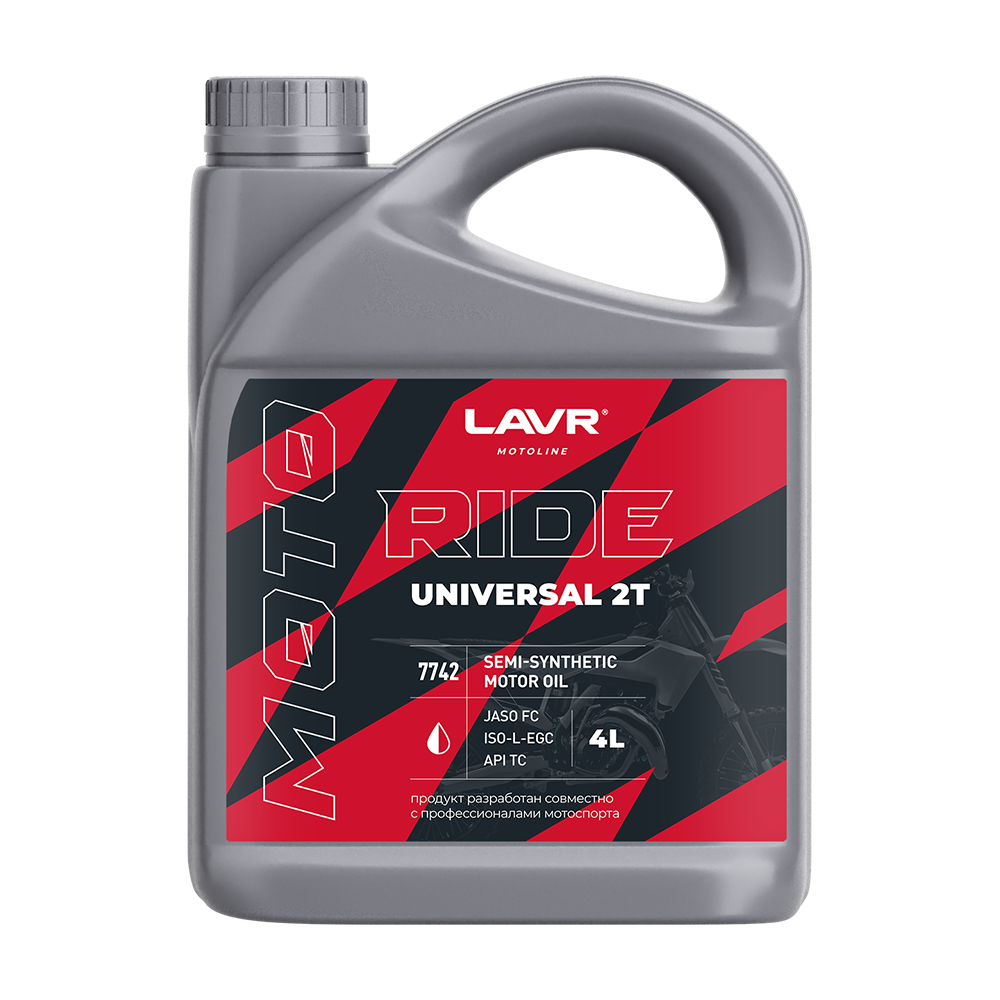 LAVR MOTO Моторное масло RIDE UNIVERSAL 2Т FC, 4 л, LN7742