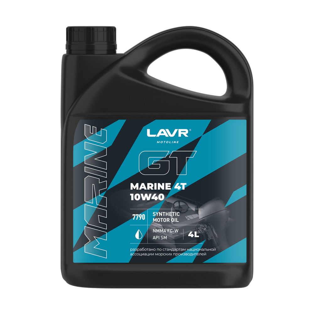 LAVR MOTO Моторное масло GT Marine 4Т 10W40 SM, 4л, LN7790
